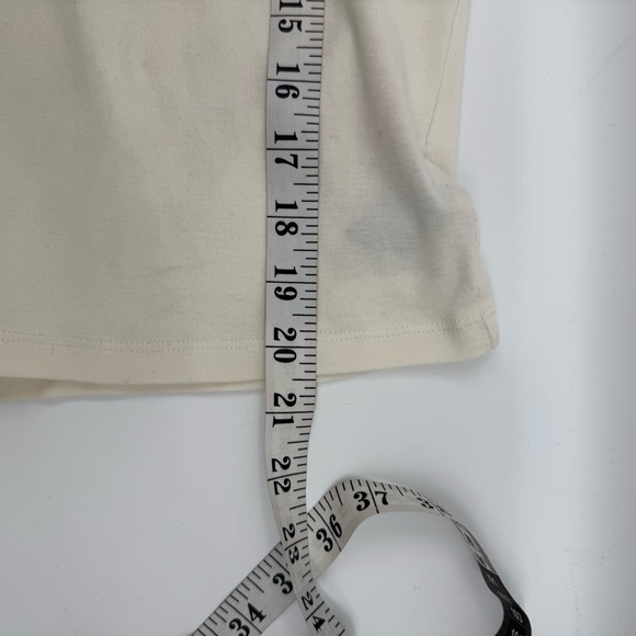 Lauren Ralph Lauren Medium Crocheted Cotton White Cream Tshirt - Picture 7 of 7